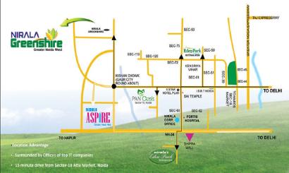 Nirala Greenshire Location Map